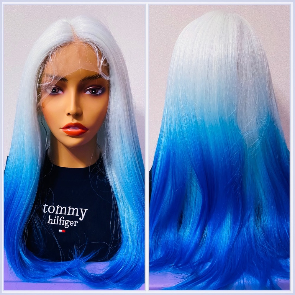 Ombré bleu wig